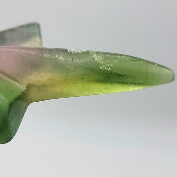 Dynamic Rainbow Fluorite Starburst Natural Gemstone Sculpture Black Stand 146g - Picture 11 of 12